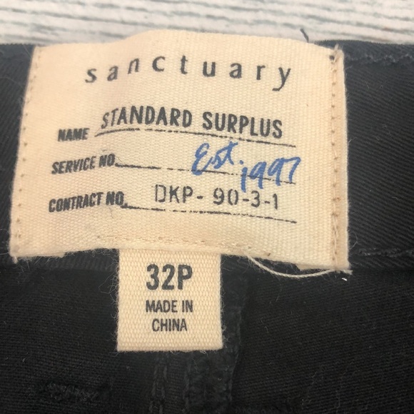 Sanctuary Standard Surplus Peace Release Hem Petite Pants NWT 32P - Picture 4 of 10